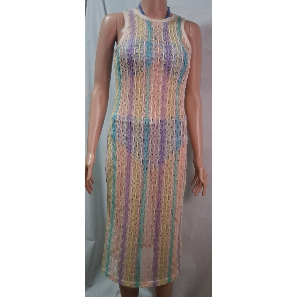 Miken Swim Cover Up Dress Size Small Multicolor